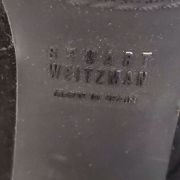 STUARR WEITZMAN WOMEN'S PLATFORM BOOTIES SIZE 6M BLACK 4" HEEL - Picture 6 of 9